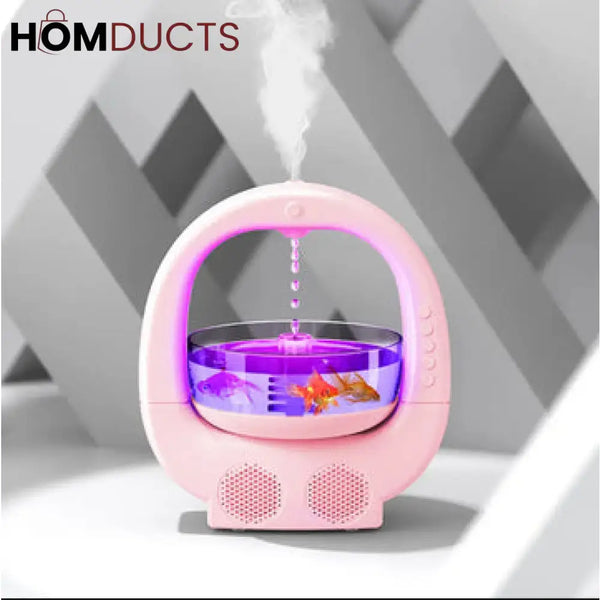 Anti-Gravity Aquarium Humidifier with Bluetooth Speaker | Unique Home Decor & Air Purifier