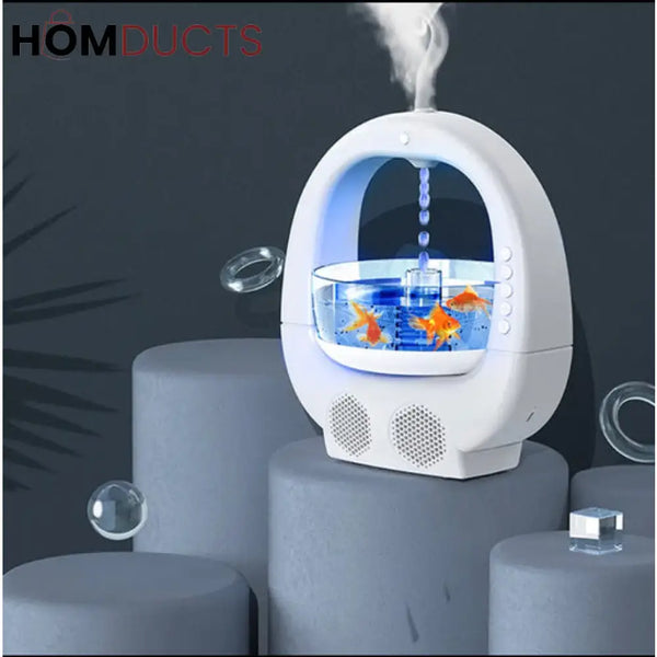 Anti-Gravity Aquarium Humidifier with Bluetooth Speaker | Unique Home Decor & Air Purifier