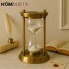 Antique Brass Hourglass Timer – Elegant Home & Office Decor Piece