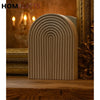 Arched Bamboo Groove Serving Tray – Minimalist Luxury Organizer