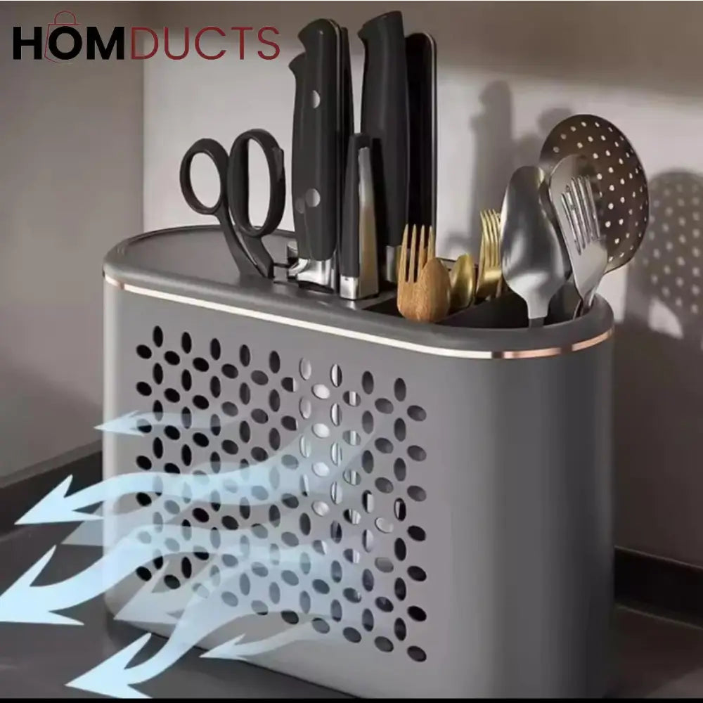 Ascor Luxe 8-in-1 Kitchen Organizer – Knife Utensil & Spice Holder