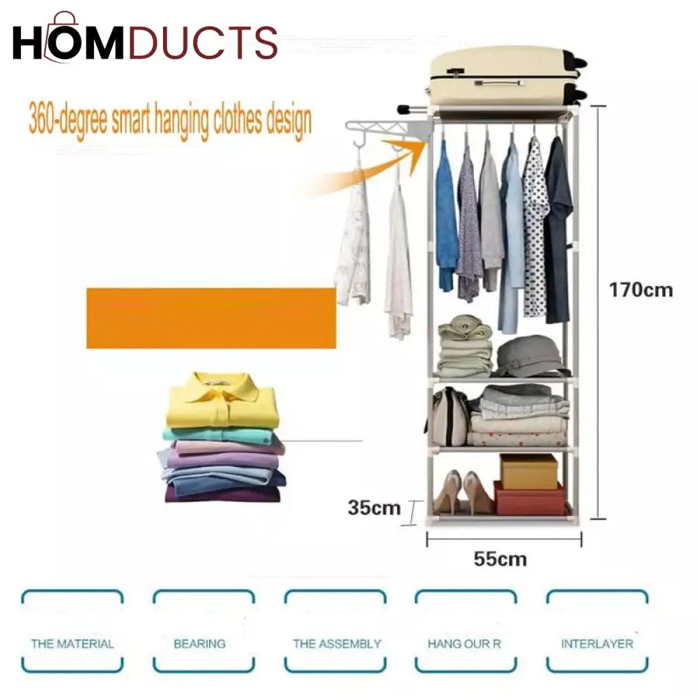 Attachable Cloth Hanging Shelf