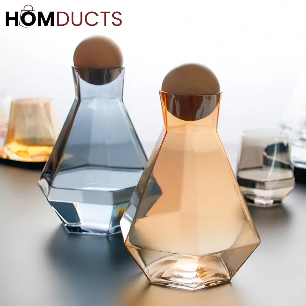 Aurora Iridescent Drinkware Set – 6Pc Luxury Carafe & Glass Set (1 Jug + 5 Glasses)