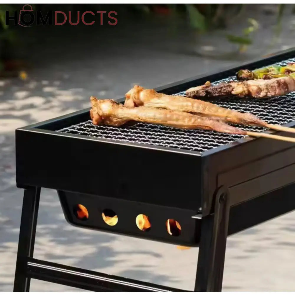 Authentic Portable Japanese Charcoal Grill with Stand - Outdoor BBQ & Camping