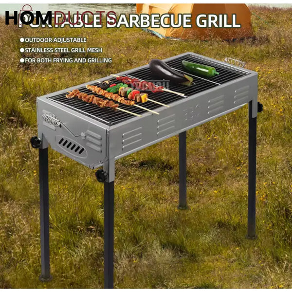 Authentic Portable Japanese Charcoal Grill with Stand - Outdoor BBQ & Camping