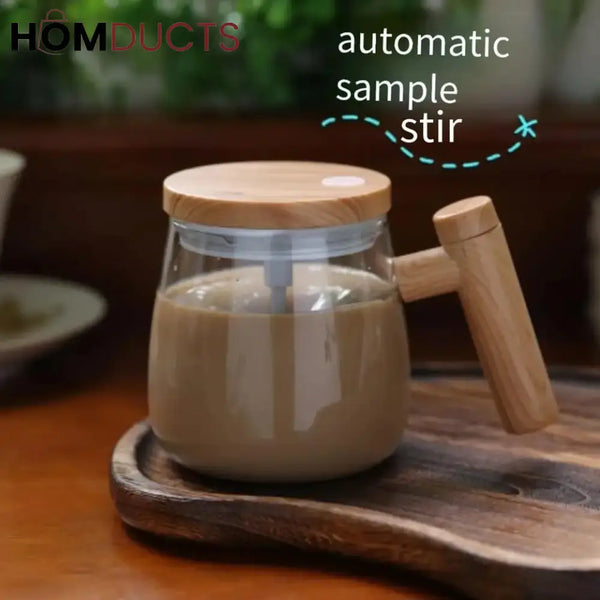 Auto Stirring Borosilicate Glass Cup