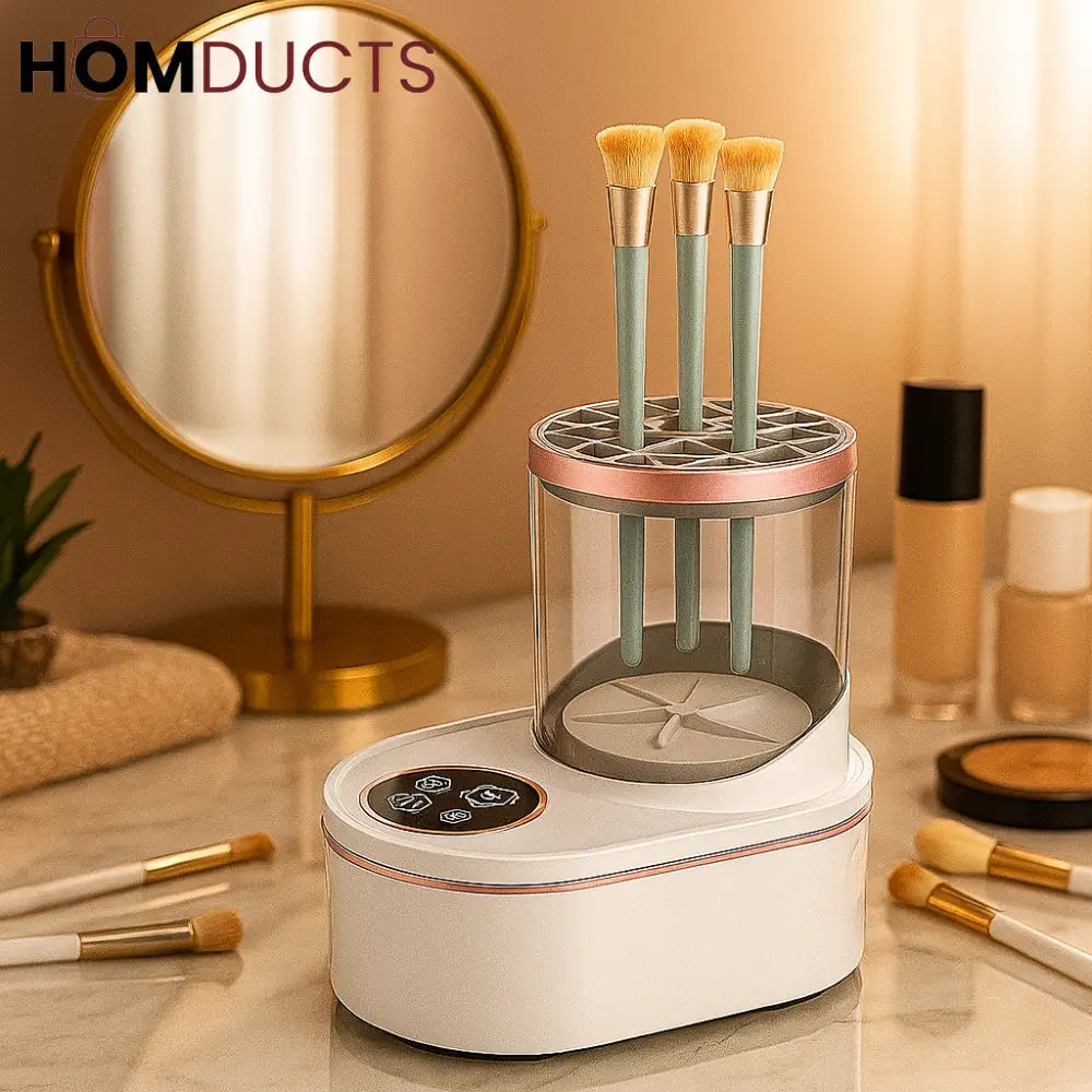 Automatic Electric Makeup Brush Cleaner – Fast & Hygienic with Dry/Wet Separation