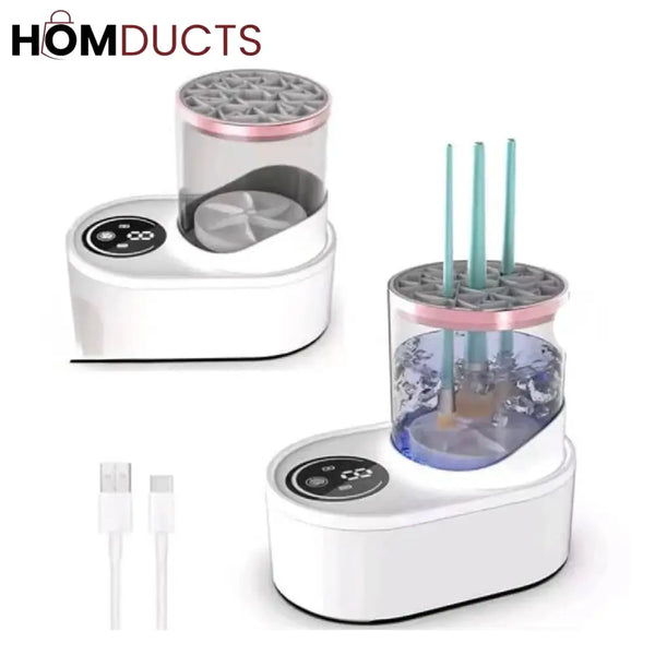Automatic Electric Makeup Brush Cleaner – Fast & Hygienic with Dry/Wet Separation
