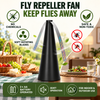 Fly repeller fan benefits including soft blades and quiet operation