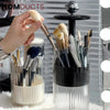 Automatic Pop-Up Makeup Brush Holder – Push-to-Lift Acrylic Storage Organizer with Lid for Vanity & Desk