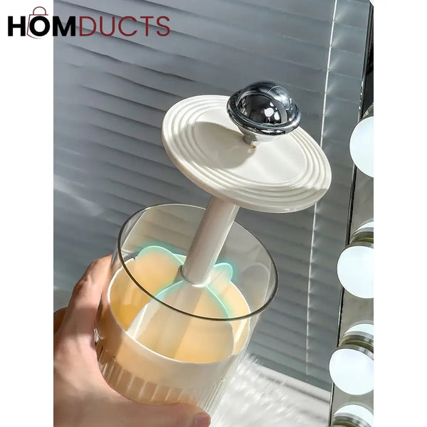 Automatic Pop-Up Makeup Brush Holder – Push-to-Lift Acrylic Storage Organizer with Lid for Vanity & Desk