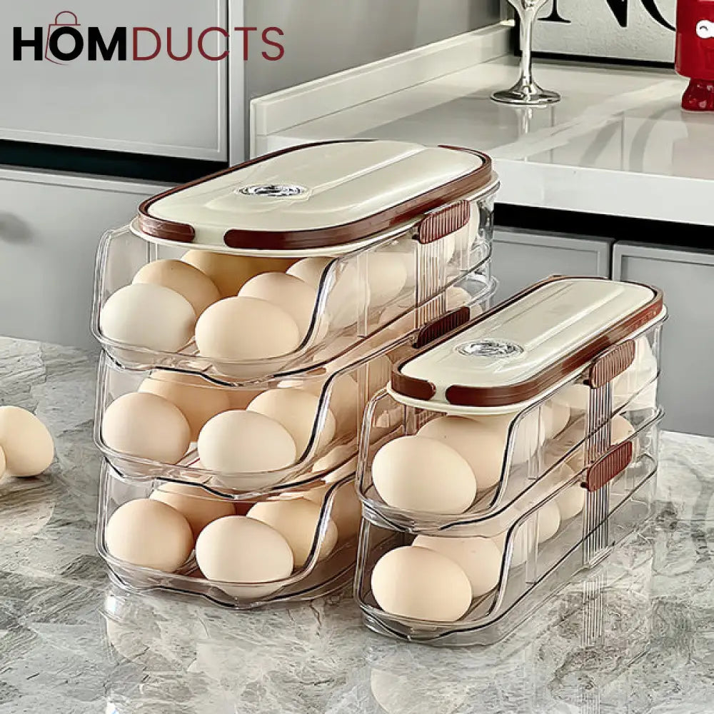 Automatic Rolling Egg Dispenser for Easy Kitchen Storage