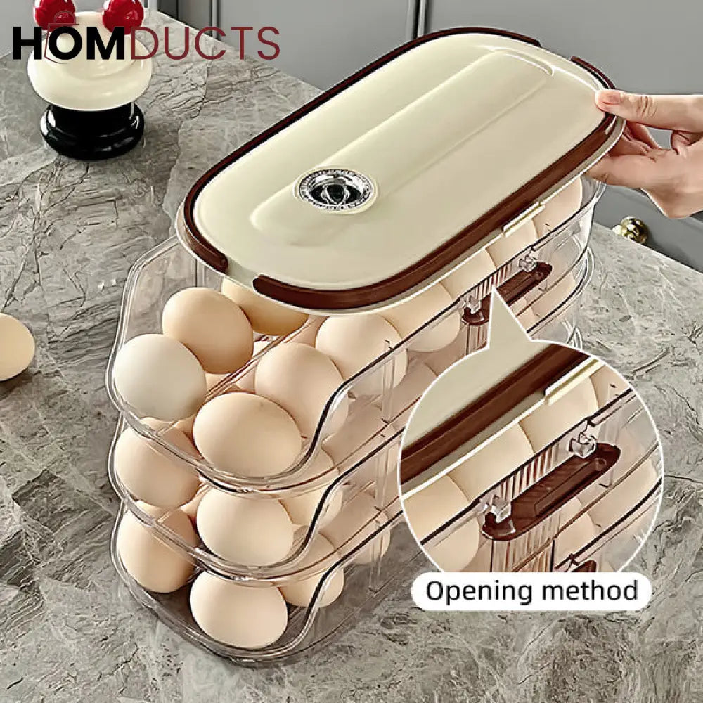 Automatic Rolling Egg Dispenser for Easy Kitchen Storage