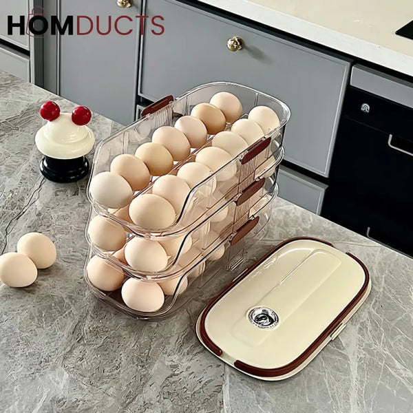 Automatic Rolling Egg Dispenser for Easy Kitchen Storage