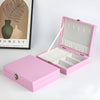 Luxury Pink Jewellery Organizer Box with Necklace Hooks & Ring Compartments