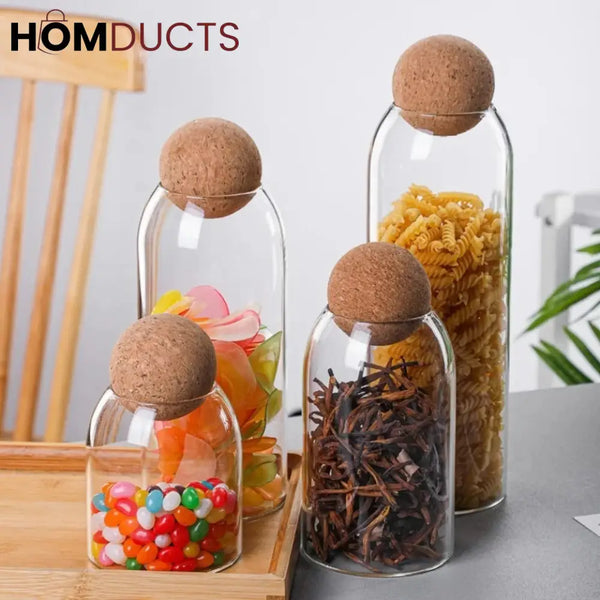 Ball Cork Glass Jars