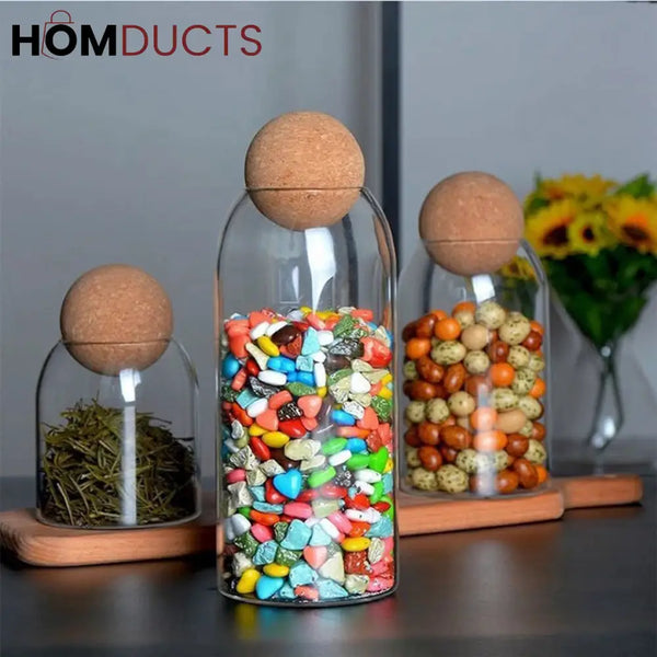 Ball Cork Glass Jars