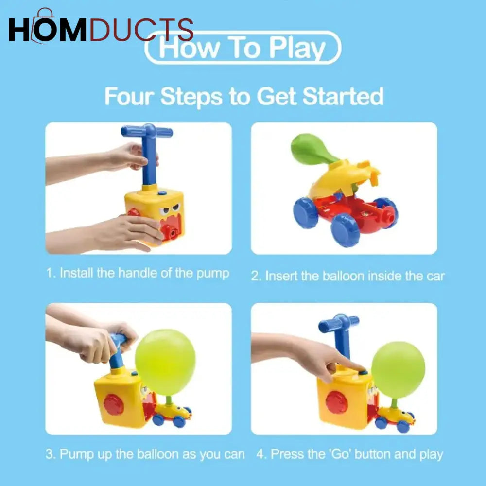 Balloon Launcher Car Toy Set