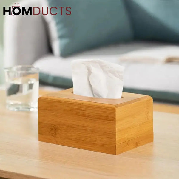 Bamboo Wooden Tissue Box