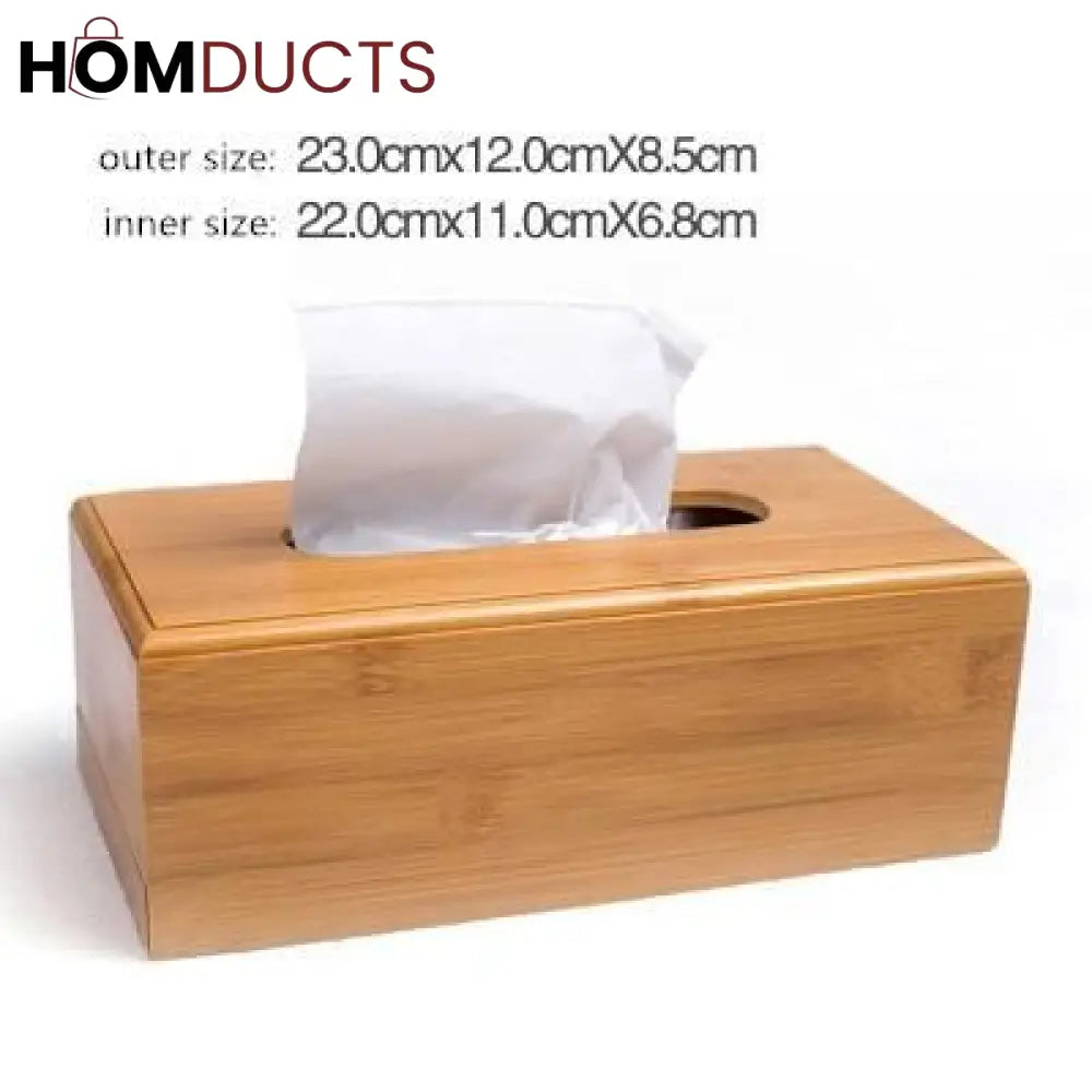 Bamboo Wooden Tissue Box