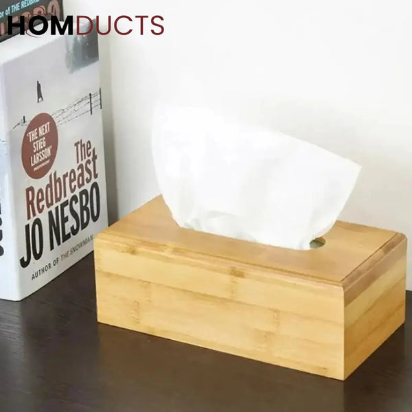 Bamboo Wooden Tissue Box