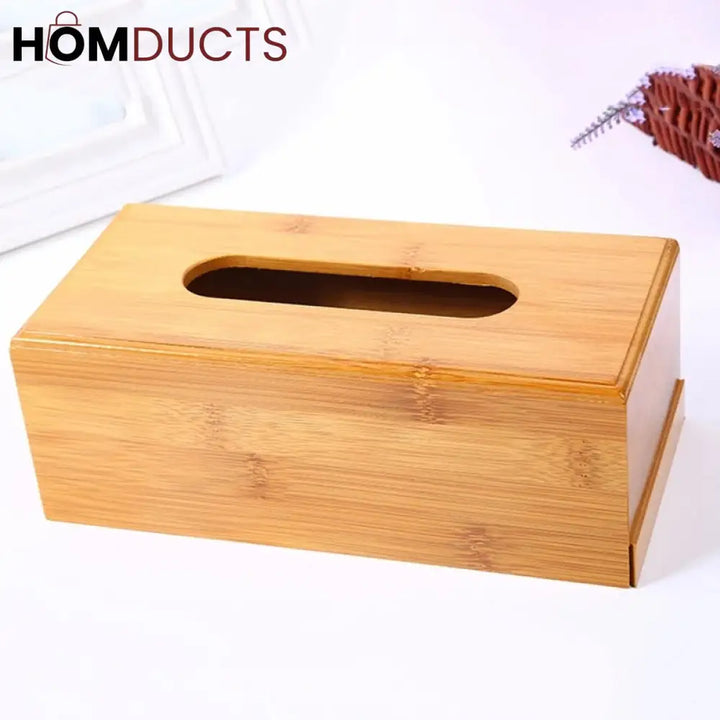 Bamboo Wooden Tissue Box