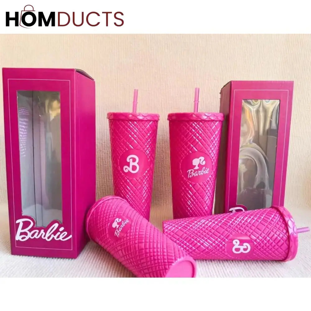 Barbie Straw Mug - Stylish Spill-Proof & Portable Sipper for Girls Tumbler