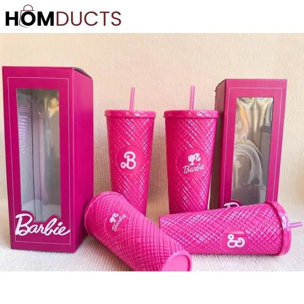 Barbie Straw Mug - Stylish Spill-Proof & Portable Sipper for Girls Tumbler