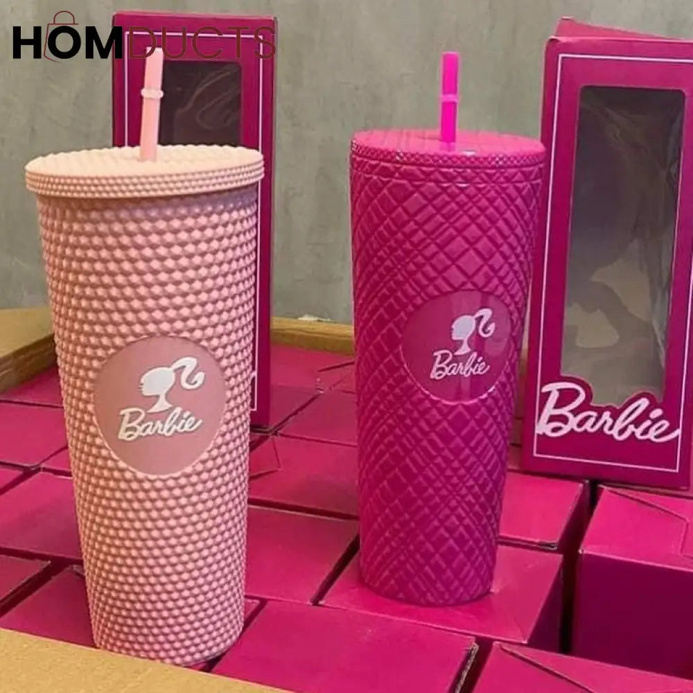 Barbie Straw Mug - Stylish Spill-Proof & Portable Sipper for Girls Tumbler