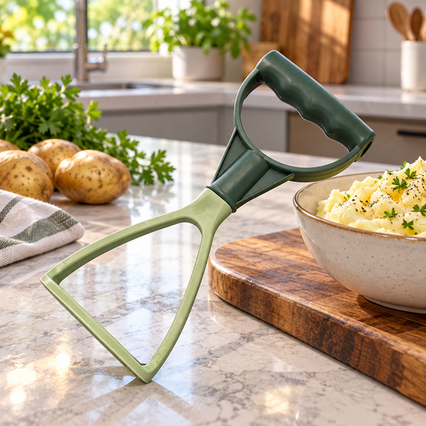 Ergonomic Handheld Potato Masher with Wide Pressing Head