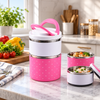 2-Tier Insulated Stainless Steel Lunch Box with Handle