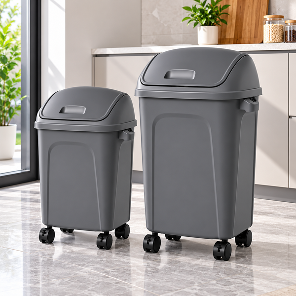 Wheeled Swing-Lid Waste Bin with 360° Casters – 30L & 45L lifestyle