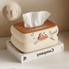 Cute Cartoon Tissue Box Holder – Smiley Face Desktop Napkin Dispenser