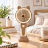 Bear rechargeable handheld mini fan with stand