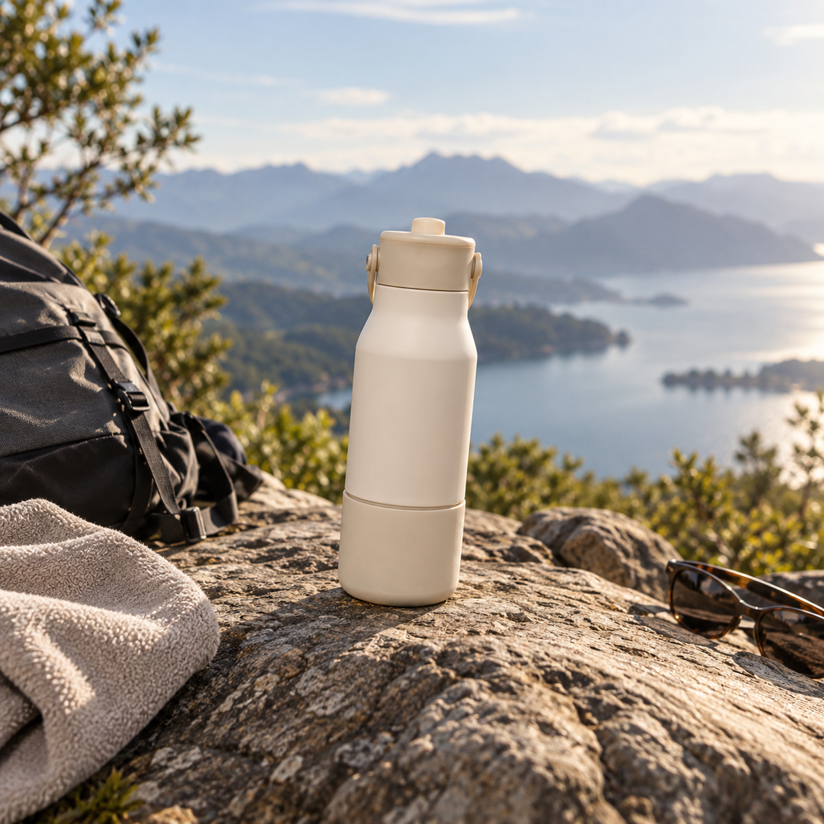 Beige 700ml Water Bottle