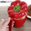 Bell Pepper Shaped Storage Containers with Measuring Spoons – Colorful Kitchen Spice & Snack Jars Set