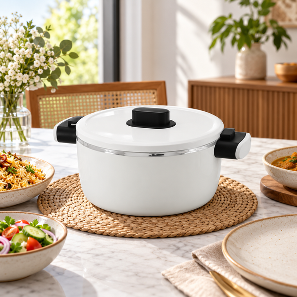 White 1.8 litre insulated hot pot