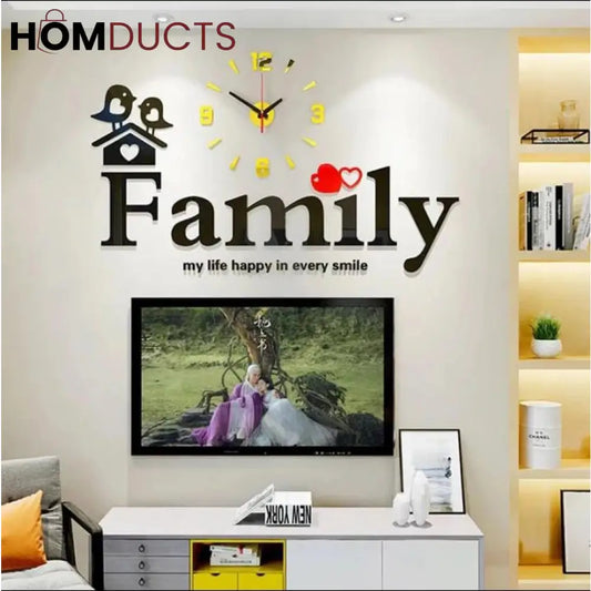 Big Family Sticker Wall Clock