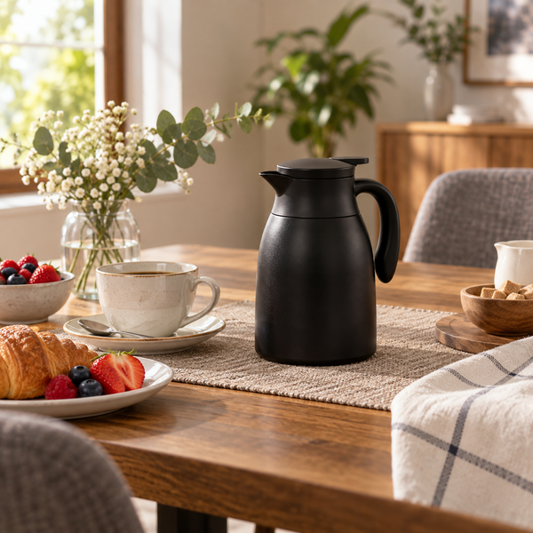 Black 500ml Insulated Thermos Jug