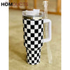 Black Checkered Tumbler