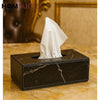 Black Marble Tissue Box – Elegant Faux Marble Dispenser for Home & Office