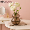 Blush Aura Double-Layer Glass Flower Vase