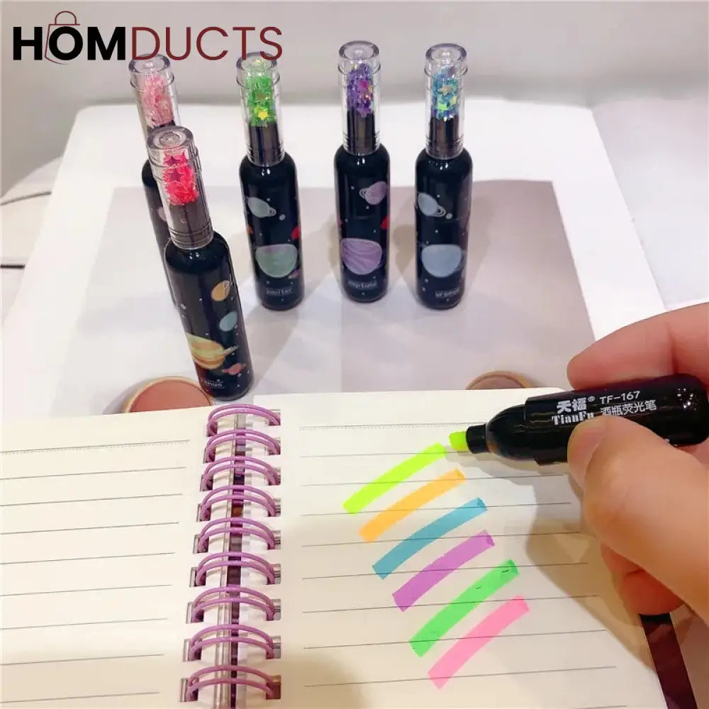 Bottle Shaped Mini Highlighters (6 Pcs)