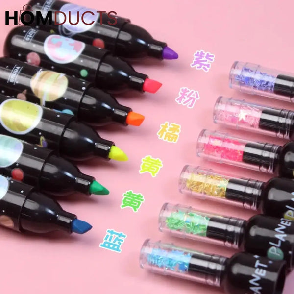 Bottle Shaped Mini Highlighters (6 Pcs)