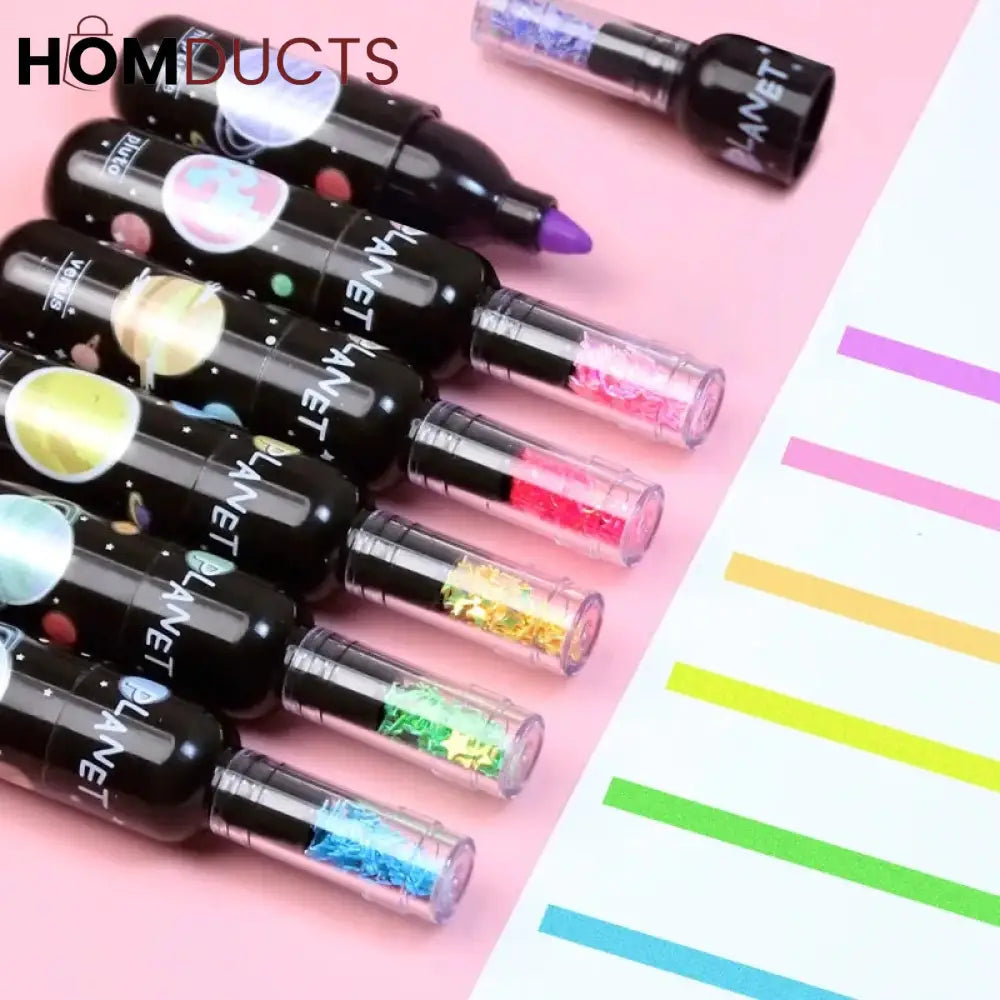 Bottle Shaped Mini Highlighters (6 Pcs)