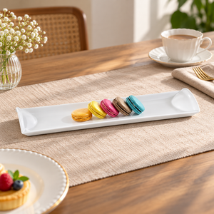 Brilliant 17.25-Inch Rectangular Serving Plate – White