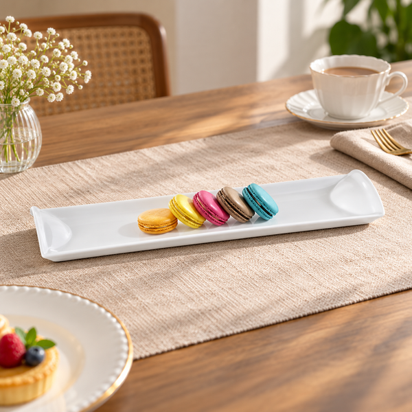 Brilliant 17.25-Inch Rectangular Serving Plate – White