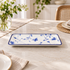 Brilliant Blue Peony 10-inch Rectangular Serving Dish