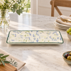 Brilliant Blue Myosotis 10-inch Rectangular Serving Dish