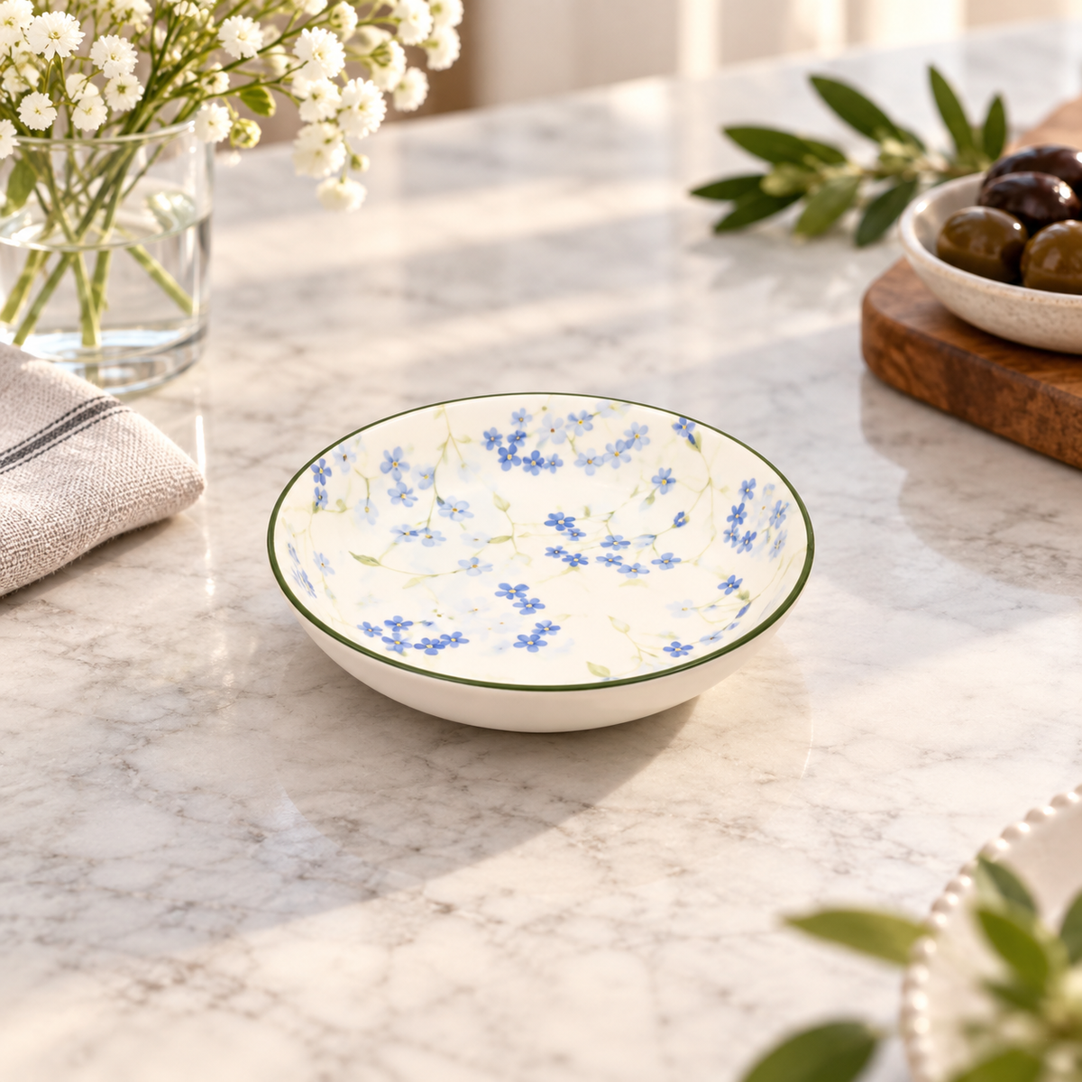 Brilliant Blue Myosotis 4-inch Sauce Dish